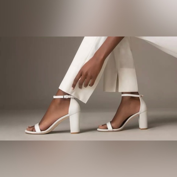 Madden girl BEELLE STRAP HEELS PATENT WHITE SIZE 7 - Picture 1 of 7